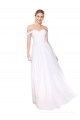 Sleeveless High Neck Chiffon White Long Formal Dress
