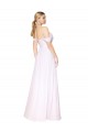 Sleeveless High Neck Chiffon White Long Formal Dress
