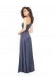Sleeveless One Shoulder Silky Satin Dusk Long Formal Dress