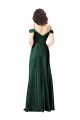Sleeveless Spaghetti Straps Stretch Satin Hunter Long Formal Dress