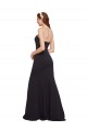 Sleeveless Strapless Stretch Crepe Dark Navy Long Formal Gowns