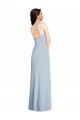 Sleeveless Strapless Stretch Crepe Light Sky Blue Long Formal Dresses