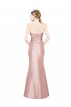 Sleeveless Strapless Stretch Satin Long Formal Dress