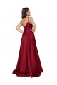Sleeveless Sweetheart Silky Satin French Blue Long Black Tie Formal Dress