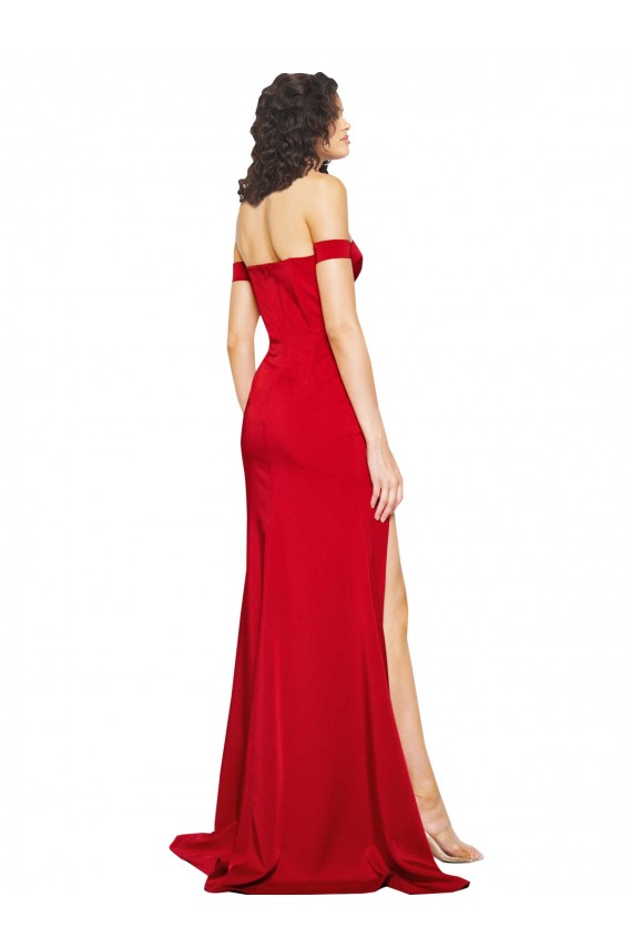 Sleeveless Sweetheart Silky Satin Red Long Formal Dress
