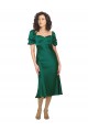 Short Sleeves Sweetheart Silky Satin Hunter Midi Length Formal Dress