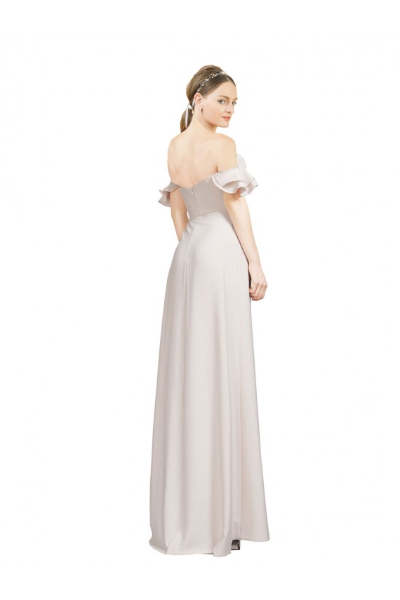 Sleeveless Sweetheart Stretch Crepe Red Long Formal Dress
