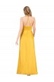 Sleeveless V-Neck Silky Satin Long Formal Gowns