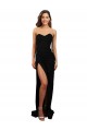 Sleeveless High Neck Stretch Crepe Black Long Formal Gowns