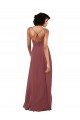 Sleeveless V-Neck Chiffon Black Long Formal Dress