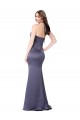 Sleeveless Halter Neck Silky Satin Dusk Long Formal Dress