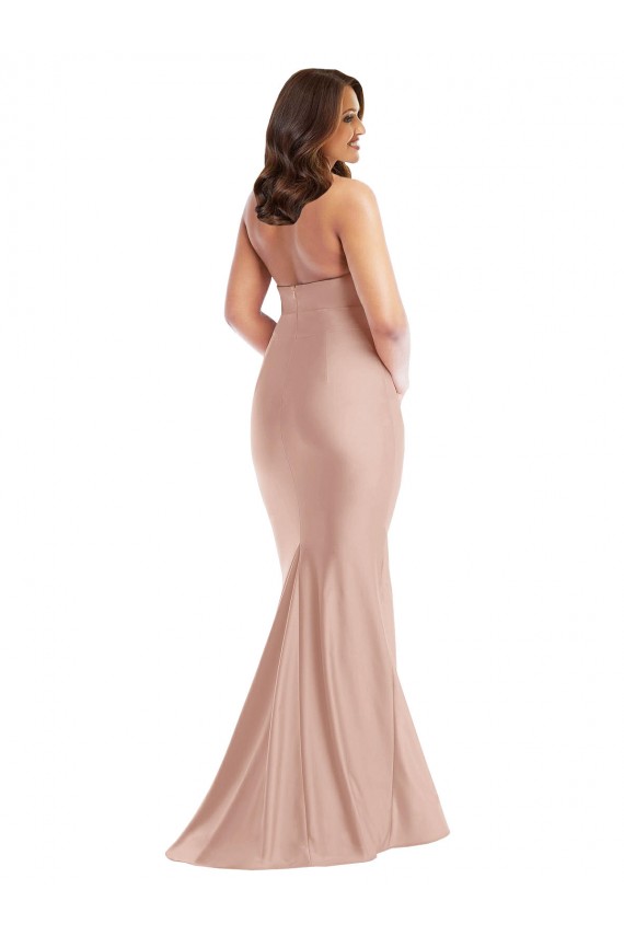 Sleeveless Halter Neck Silky Satin Dusty Pink Long Formal Plus Size Formal Dress