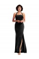 Sleeveless Halter Neck Stretch Velvet Black Long Formal Dress
