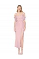Cold Shoulder High Neck Chiffon Primrose Knee Length Formal Dress
