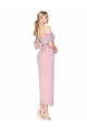 Cold Shoulder High Neck Chiffon Primrose Knee Length Formal Dress