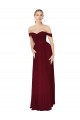 Sleeveless High Neck Chiffon Burgundy Mermaid Long Formal Dress