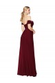 Sleeveless High Neck Chiffon Burgundy Mermaid Long Formal Dress