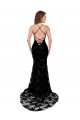 Sleeveless High Neck Lace Black Long Black Tie Formal Dress