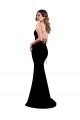 Sleeveless High Neck Stretch Crepe Black Long Formal Dress