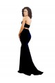 Sleeveless High Neck Stretch Crepe Black Mermaid Long Formal Dress