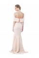 Sleeveless High Neck Stretch Crepe Nude Long Formal Gowns