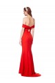 Sleeveless High Neck Stretch Crepe Red Long Mermaid Formal Dress