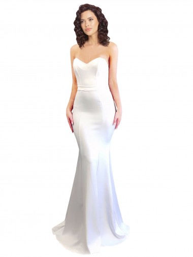 Affordable Sleeveless High Neck Stretch Crepe White Long Formal Dress UK