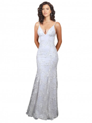 Affordable Sleeveless High Neck Stretch Crepe & Sequin Tulle White Long Formal Dress UK