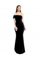 Sleeveless One Shoulder Stretch Crepe Black Long Formal Dress