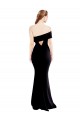 Sleeveless One Shoulder Stretch Crepe Black Long Formal Dress