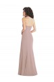 Sleeveless Strapless Stretch Crepe Dusty Pink Long Formal Dress
