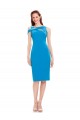 Sleeveless Stretch Crepe Cocktail Length Formal Dress