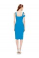 Sleeveless Stretch Crepe Cocktail Length Formal Dress