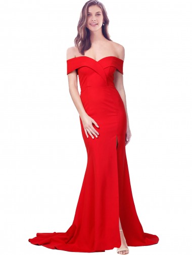 Affordable Sleeveless Sweetheart Stretch Crepe Red Long Formal Gowns UK