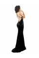 Sleeveless V-Neck Sequin Black Long Black Tie Formal Dress