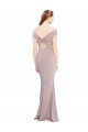 Sleeveless V-Neck Stretch Crepe Dusty Pink Long Formal Dress