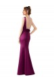 Sleeveless Bateau Neck Satin Merlot Long Black Tie Formal Dress