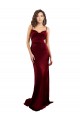 Sleeveless Cowl Neck Silky Satin Burgundy Long Formal Dress