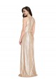 Sleeveless High Neck Sequin Gold Long Formal Dress