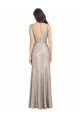 Sleeveless High Neck Sequin & Sparkling Sequin Silver Long Formal Dress
