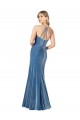 Sleeveless Jewel Neck Stretch Velvet Black Long Formal Dress