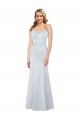Sleeveless Strapless Satin Light Sky Blue Long Formal Dress
