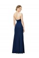 Sleeveless Strapless Stretch Crepe Black Long Formal Dress