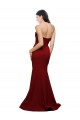 Sleeveless Strapless Stretch Crepe Burgundy Long Formal Dress