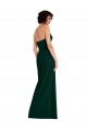 Sleeveless Strapless Stretch Crepe Midnight Green Long Formal Dress
