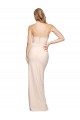 Sleeveless Strapless Stretch Crepe Nude Long Formal Dress