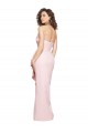 Sleeveless Strapless Stretch Crepe Pink Long Formal Dress