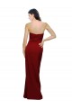 Sleeveless Sweetheart Stretch Crepe Burgundy Long Formal Dress