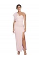Sleeveless Sweetheart Stretch Crepe Pink Long Formal Dress