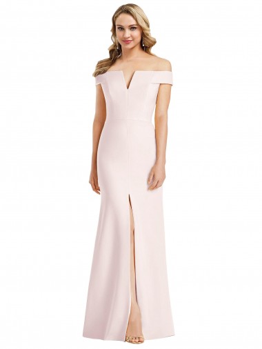 Affordable Sleeveless V-Neck Stretch Crepe Pink Long Formal Gowns UK
